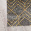 FRESH modern absztrakt szőnyeg, sárga-szürke, 80x150