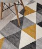FRESH modern szőnyeg, sárga-szürke, 200x290