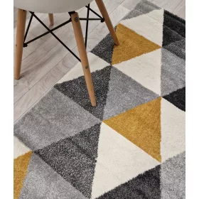 FRESH modern szőnyeg, sárga-szürke, 60x110
