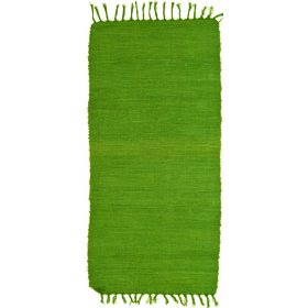 Rongyszőnyeg, almazöld, pamut, 60x120cm