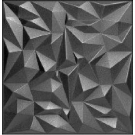   Mennyezeti burkolólap - CRYSTAL, BLACK - 50x50cm (polisztirol)