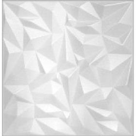   Mennyezeti burkolólap - CRYSTAL, WHITE - 50x50cm (polisztirol)