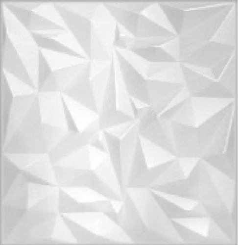 Mennyezeti burkolólap - CRYSTAL, WHITE - 50x50cm (polisztirol)
