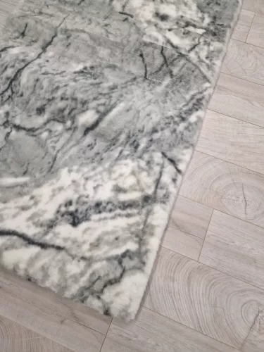 MARBLE márvány mintás puha szőnyeg, hosszú szálú, szürke, 160x230cm