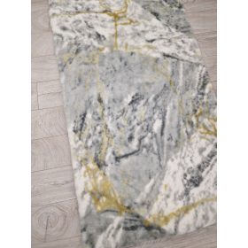   MARBLE márvány mintás puha szőnyeg, hosszú szálú, sárga, 80x150cm