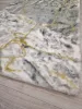 MARBLE márvány mintás puha szőnyeg, hosszú szálú, sárga, 160x230cm