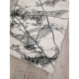   MARBLE márvány mintás puha szőnyeg, hosszú szálú, szürke, csíkos, 80x150cm