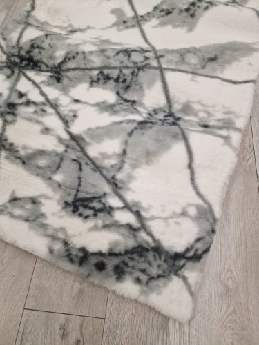 MARBLE márvány mintás puha szőnyeg, hosszú szálú, szürke, csíkos, 160x230cm