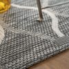 Nordic bel-, kültéri szőnyeg, síkszövött, szürke, hullámos, 160x230cm