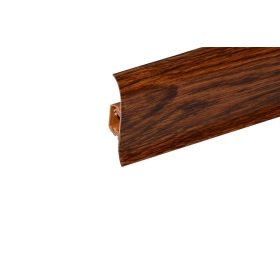   Műanyag szegőléc kábelcsatornával, 250cm, 56mm magas "NGF" - Mocsári tölgy