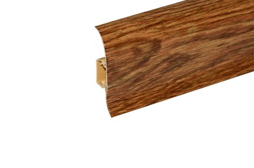 Műanyag szegőléc kábelcsatornával, 250cm, 56mm magas "NGF" - Öreg tölgy