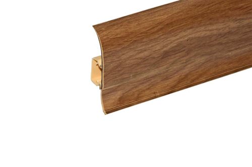 Műanyag szegőléc kábelcsatornával, 250cm, 56mm magas "NGF" - Polish tölgy