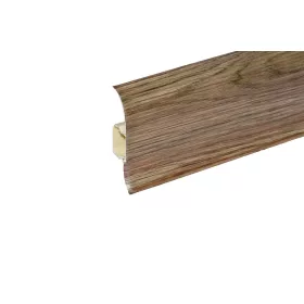   Műanyag szegőléc kábelcsatornával, 250cm, 56mm magas "NGF" - Victoria tölgy
