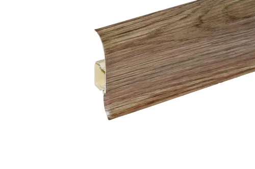 Műanyag szegőléc kábelcsatornával, 250cm, 56mm magas "NGF" - Victoria tölgy