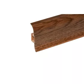   Műanyag szegőléc kábelcsatornával, 250cm, 56mm magas "NGF" - Burbon tölgy