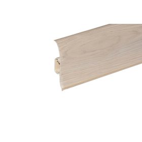   Műanyag szegőléc kábelcsatornával, 250cm, 56mm magas "NGF" - Polamy tölgy