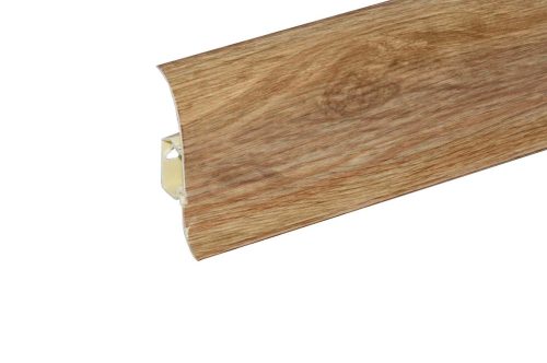 Műanyag szegőléc kábelcsatornával, 250cm, 56mm magas "NGF" - Canyon tölgy
