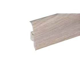   Műanyag szegőléc kábelcsatornával, 250cm, 56mm magas "NGF" - Spártai tölgy