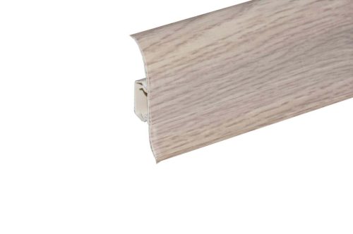 Műanyag szegőléc kábelcsatornával, 250cm, 56mm magas "NGF" - Spártai tölgy
