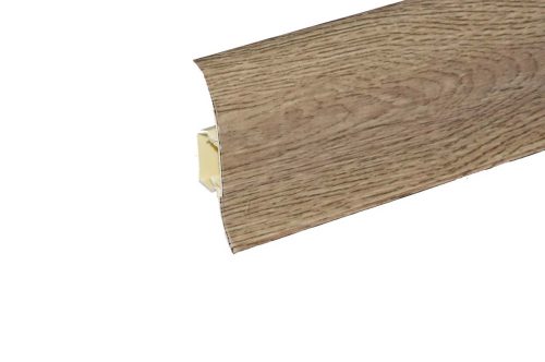Műanyag szegőléc kábelcsatornával, 250cm, 56mm magas "NGF" - Barfold tölgy