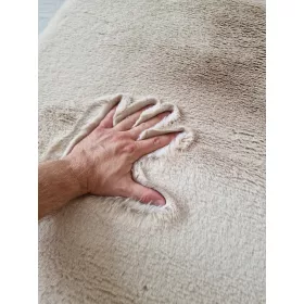 RABBIT pihe-puha szőnyeg, hosszú szálú, bézs, 60x110cm
