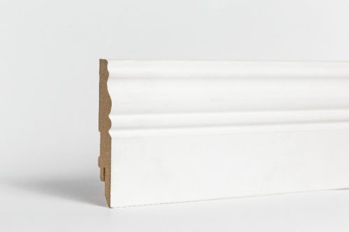 Fehér festhető szegélyléc, "Amerikai design", 100mm magas, 240cm