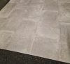 Tekercses vinyl (PVC), "TARANTO-1" szürke, csempe mintás, 400cm