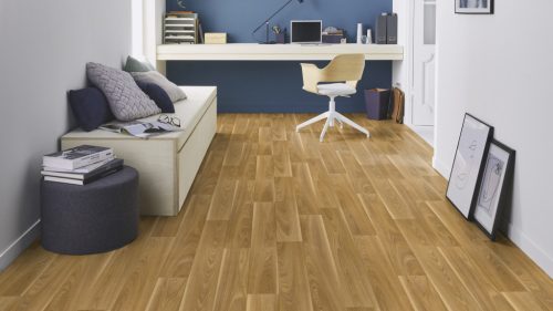 Tekercses vinyl (PVC), "HAZELNUT" natural, parketta mintás, 400cm