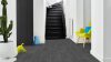 Tekercses vinyl (PVC), "MELBOURNE" antracit csempe mintás, 400cm