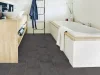 Tekercses vinyl (PVC) filc hátoldallal, "AMALFI" barna-szürke, csempe mintás, 400cm