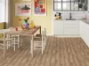 Tekercses vinyl (PVC) filc hátoldallal, "ESTATE-OAK" barna tölgy, fa mintás, 200cm