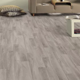  Tekercses vinyl (PVC) filc hátoldallal, "FRENCH-OAK" szürke francia tölgy, fa mintás, 200cm