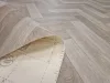 Tekercses vinyl (PVC), közületi, "ANCARES" grézs halszálka (Herringbone) mintás, 400cm