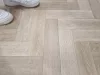 Tekercses vinyl (PVC), közületi, "ANCARES" grézs halszálka (Herringbone) mintás, 400cm
