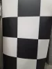 Tekercses vinyl (PVC), "BLACK-WHITE" fekete-fehér csempe mintás, 200cm
