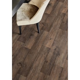   Tekercses vinyl (PVC), "AUTHENTIC" sötétbarna tölgy, fa mintás, 400cm