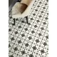 Tekercses vinyl (PVC), "CASTILLO" carbon, vintage-mediterrán, csempe mintás, 400cm