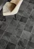 Tekercses vinyl (PVC), "GRANIT" antracit csempe mintás, 200cm