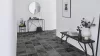 Tekercses vinyl (PVC), "GRANIT" antracit csempe mintás, 400cm