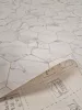 Tekercses vinyl (PVC), "MARBLE BIANCO" gold, modern, hexagon csempe mintás, 200cm