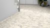 Tekercses vinyl (PVC), "MARBLE BIANCO" gold, modern, hexagon csempe mintás, 400cm