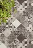 Tekercses vinyl (PVC), "ZARAGOZA" dark grey, modern, csempe mintás, 300cm