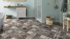 Tekercses vinyl (PVC), "ZARAGOZA" dark grey, modern, csempe mintás, 300cm