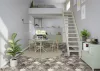 Tekercses vinyl (PVC), "ZARAGOZA" dark grey, modern, csempe mintás, 300cm
