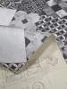 Tekercses vinyl (PVC), "ZARAGOZA" dark grey, modern, csempe mintás, 300cm