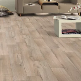   Tekercses vinyl (PVC) filc hátoldallal, "ARCADIA" szürke, fa mintás, 400cm