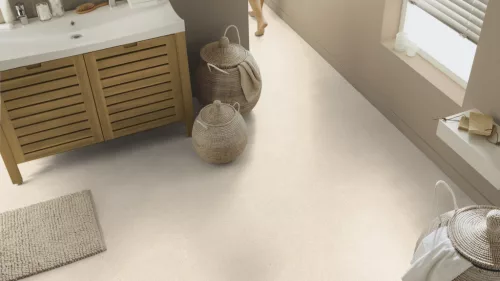 Tekercses vinyl (PVC) filc hátoldallal, "METROPOLITAN" ivory, cement mintás, 200cm