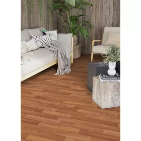   Tekercses vinyl (PVC), VÉGDARAB "PEAR" red-brown, parketta mintás