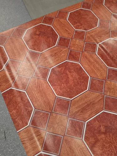 Tekercses vinyl (PVC), "OMEGA" 0.8 mm, terrakotta, csempe mintás, 200cm