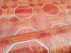 Tekercses vinyl (PVC), "OMEGA" 0.8 mm, terrakotta, csempe mintás, 200cm